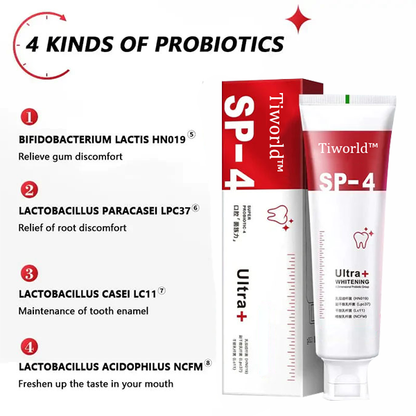 🔥2024 HOT SALE🔥 PRO Tiworld™ SP-4 Probiotic Whitening Toothpaste