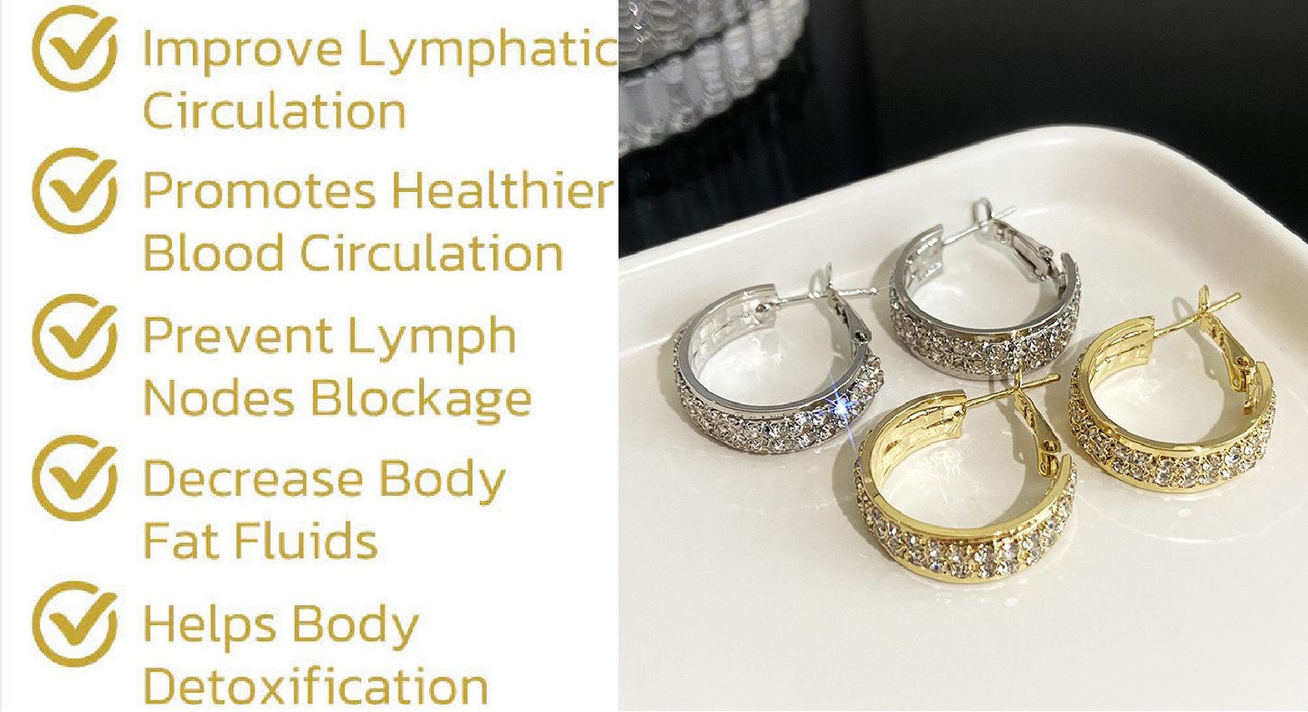 Tiworld™ Lymphatic activity hoop earrings