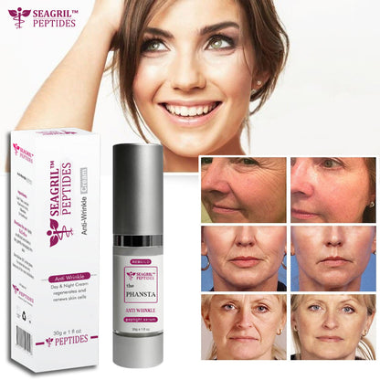 SEAGRIL-PEPTIDE  Wrinkle Reducing Cream contains 12 different peptides (eliminates wrinkles in 1 minute)