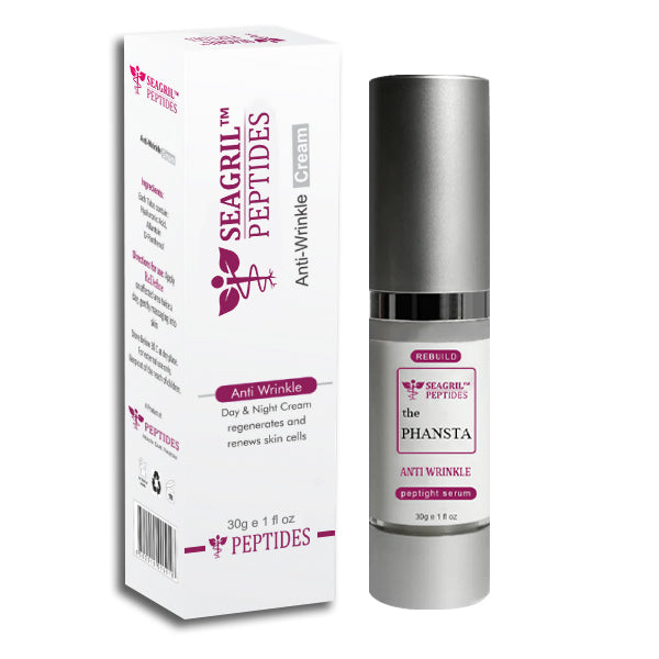 SEAGRIL-PEPTIDE  Wrinkle Reducing Cream contains 12 different peptides (eliminates wrinkles in 1 minute)